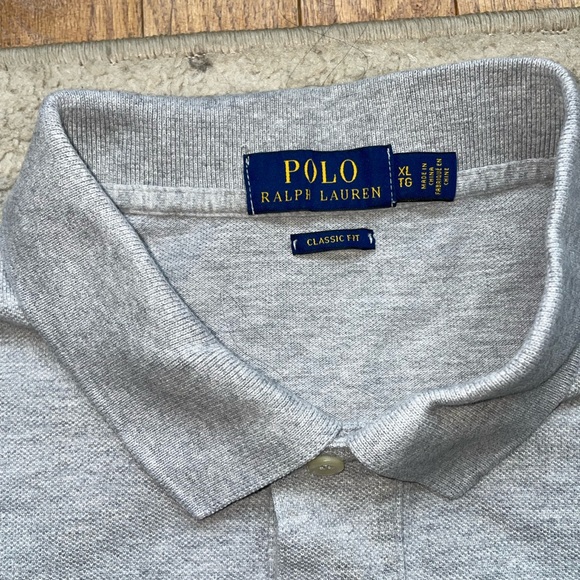 Grey Ralph Lauren Polo Shirt (XL) - Picture 5 of 5